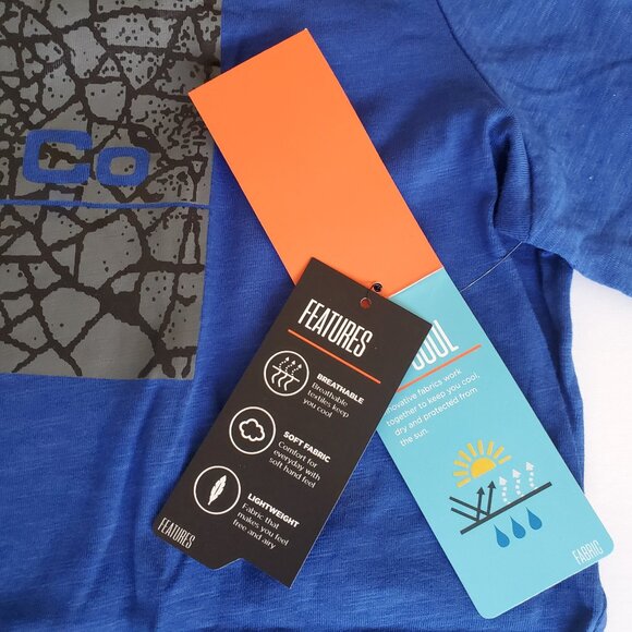 Hawke & Co Men's Performance Sportswear Short Sleeve Graphic T-Shirt Blue Size M - Picture 5 of 5